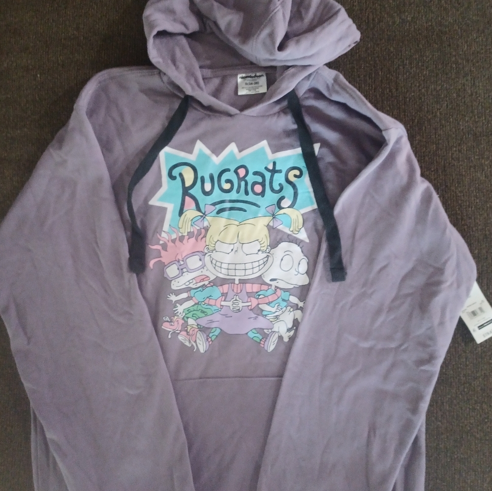 Unisex Rugrats Purple Sweatshirt Graphic Hoodie  NWT